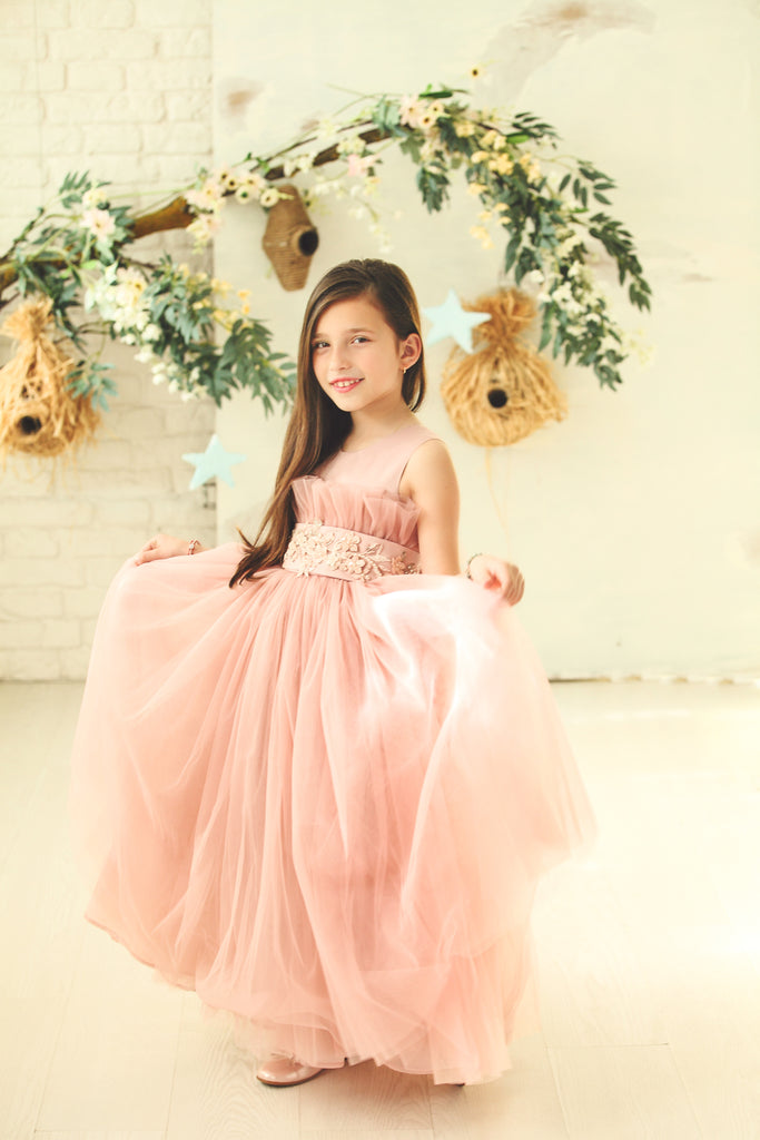 Blush pink dress clearance kids